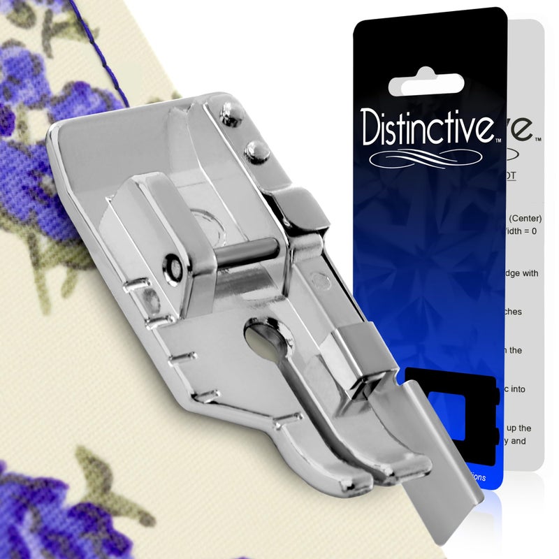 Distinctive 1-4 (Quarter Inch) Quilting Sewing Machine Presser Foot with Edge Guide - Fits All Low Shank Snap-On Singer*, Brother, Babylock, Janome, Kenmore, White, Juki, Simplicity, Elna and More! - Image 1